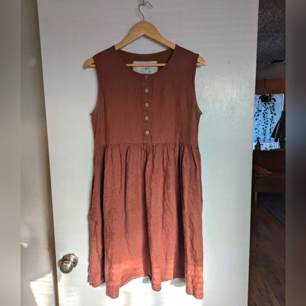 Linen button-down mama dress by notPERFECTLINEN ☕✨✨✨